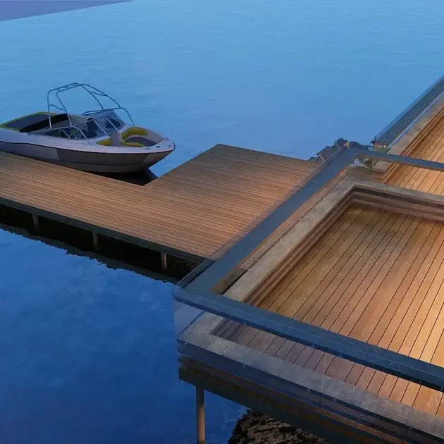 Wpc Hollow Square Ancient Wood Deck Flooring