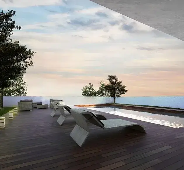 Wpc Co-Extrusion Solid Deck Flooring